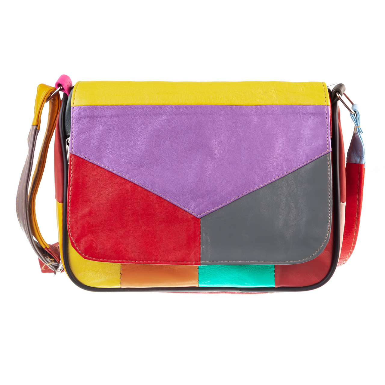 Жіноча шкіряна сумка через плече LT 5616 mix в асортименті