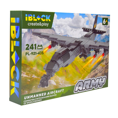 Конструктор IBLOCK Army Літак 241 деталь PL-921-435 ЗСУ УКРАЇНИ армія швидка відправка