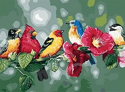 Алмазна вишивка. Картина на підрамнику "Співоча родина" , розмір 40х50см