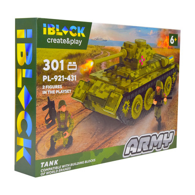 Конструктор IBLOCK Army Танк 301 деталь PL-921-431 ЗСУ АРМІЯ України