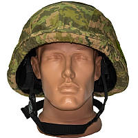 Кавер на шлем с козырьком Kirasa Ballistic Helmet KC-HM001 пиксель (KI604) S-M