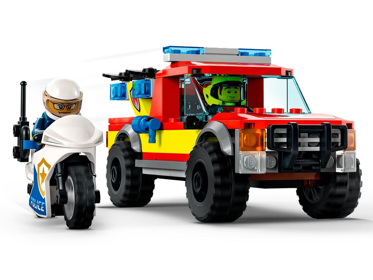 LEGO Конструктор City Пожарная бригада и полицейская погоня Bautools - Всегда Вовремя - фото 5 - id-p1865985914