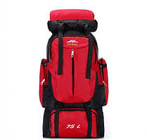 Рюкзак похідний 75 л для риболовлі туризму полювання червоний