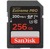 SanDisk Карта памяти SD 256GB C10 UHS-I U3 R200/W140MB/s Extreme Pro V30 Bautools - Всегда Вовремя