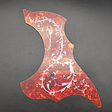 Пікгард (наліпка) червоний з малюнком для гітари (B03) ПВХ, фото 2