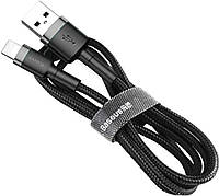 Кабель USB Baseus Cafule for Ligtning 2,4A/0,5m. Black-Grey (CALKLF-AG1)