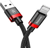 Кабель USB Baseus Cafule Ligtning 2,4A/0,5m. Black-Red (CALKLF-A19)