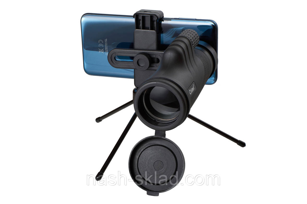 Монокуляр 10X42-Olimt, штатив і підставка для телефона вкомплекті