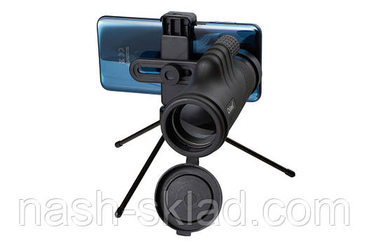 Монокуляр 10X42-Olimt, штатив і підставка для телефона вкомплекті, фото 1