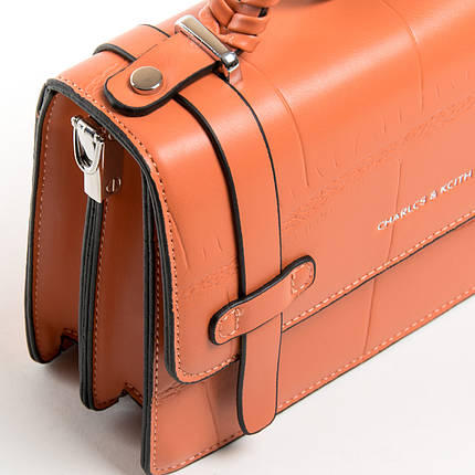 PODIUM Сумка Жіноча Класична віск-шкіра FASHION 04-02 8662 orange, фото 3