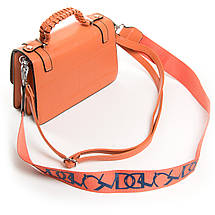 PODIUM Сумка Жіноча Класична віск-шкіра FASHION 04-02 8662 orange, фото 4