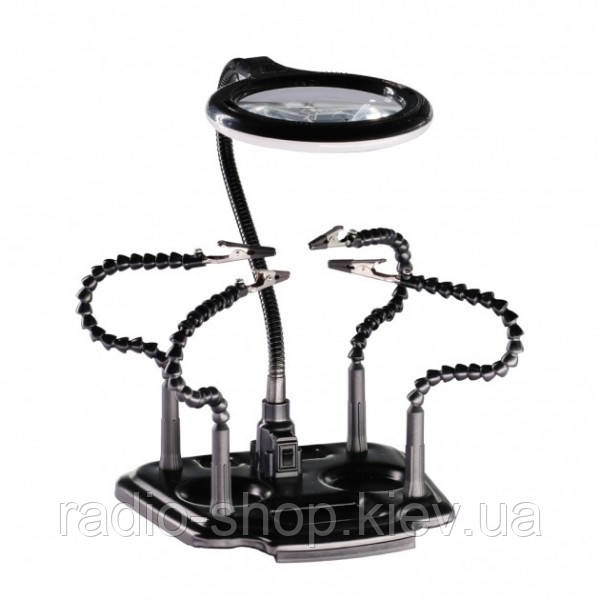 Тримач плат ZD-11M-2 зі збільшувальним склом і підсвіткою, фото 1