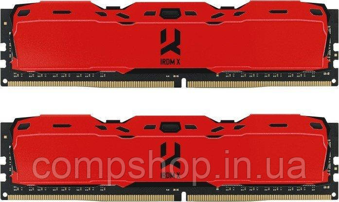Пам'ять DDR4  16GB  3200MHz PC4-25600  (Kit of 2x8GB)  Goodram IRDM X Red (IR-XR3200D464L16SA/16GDC) (код