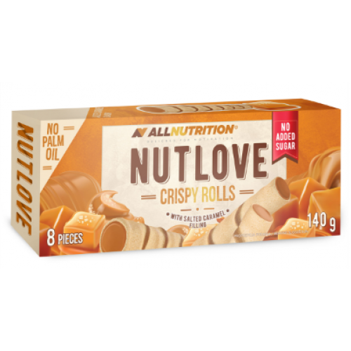 NutLove Crispy Rolls - 140g With Salted Caramel Filling, фото 1