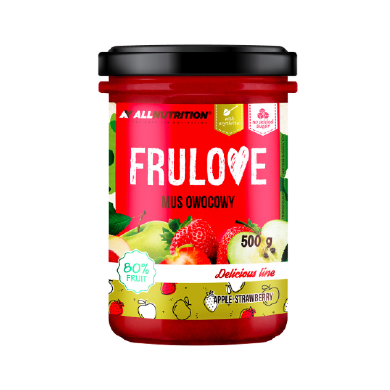 Frulove Mus Owocowy - 500g Apple Strawberry, фото 1