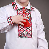 Дитячі вишиванки для хлопчика з червоною вишивкою, фото 4
