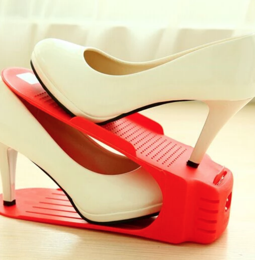 Підставка для взуття Double Shoe Racks червона, фото 1