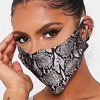 Маска для лица I Saw It First Snake Print Face Mask Grey Доставка з США від 14 днів - Оригинал