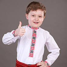 Українська сорочка вишиванка "Шкільна" для хлопчика на ріст 116-170 см