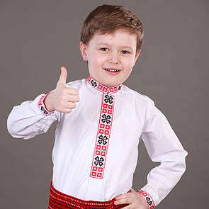 Українська сорочка вишиванка "Шкільна" для хлопчика на ріст 170 см