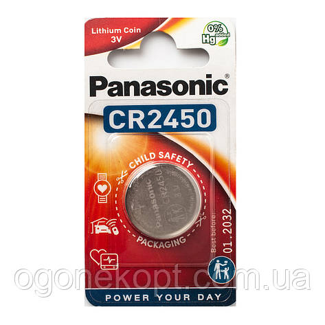 Батарейки Panasonic CR2450 Lithium 3V, фото 1