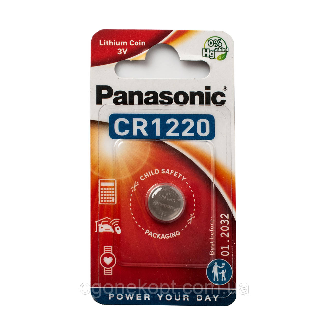 Батарейки Panasonic CR1220 Lithium 3V