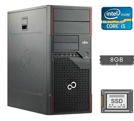Системний блок Fujitsu/Core i5-2500 4 ядра 3.3 GHz / 8 GB DDR3 /120 GB SSD / Intel HD Graphics 2000 / 280W, фото 1