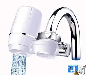 Компактна фільтр-насадка Water Purifier PRO для очищення води на білій крані