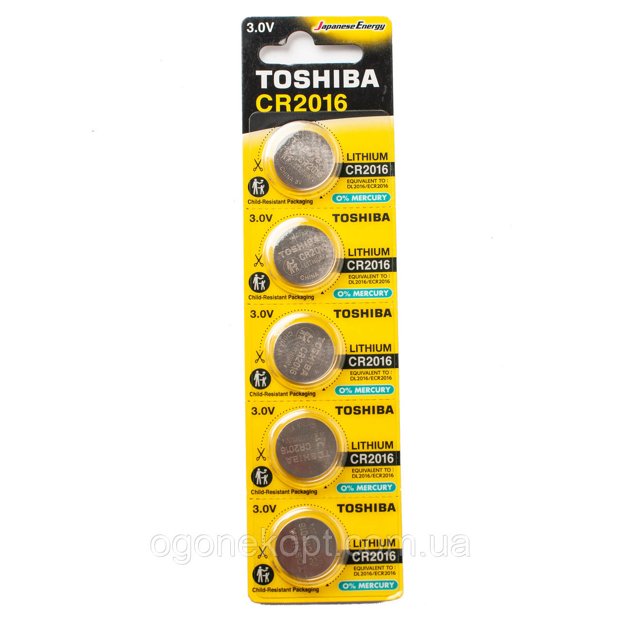 Батарейки Toshiba CR2016 Lithium 3V