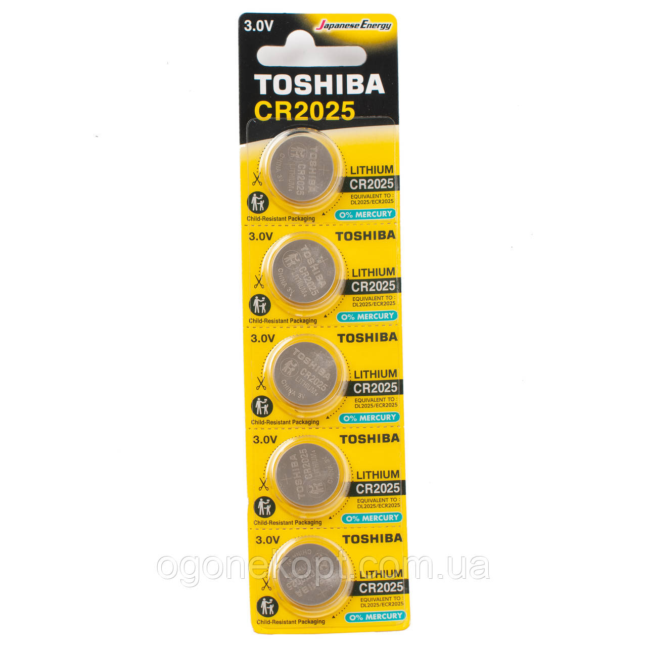 Батарейки Toshiba CR2025 Lithium 3V