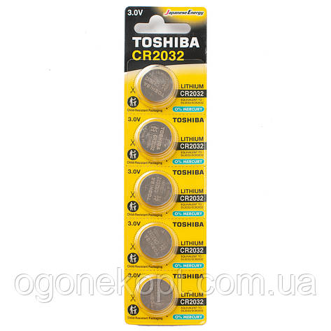 Батарейки Toshiba CR2032 Lithium 3V, фото 2