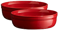 Набор форм для крем-брюле Emile Henry Ovenware 13 см, 2 шт красный (344013), Червоний