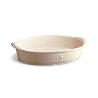 Форма для запекания овальная Emile Henry Ovenware 35х22,5 см бежевая (029052), Бежевий