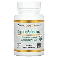 California Gold Nutrition органическая спирулина 500 мг 60 таблеток