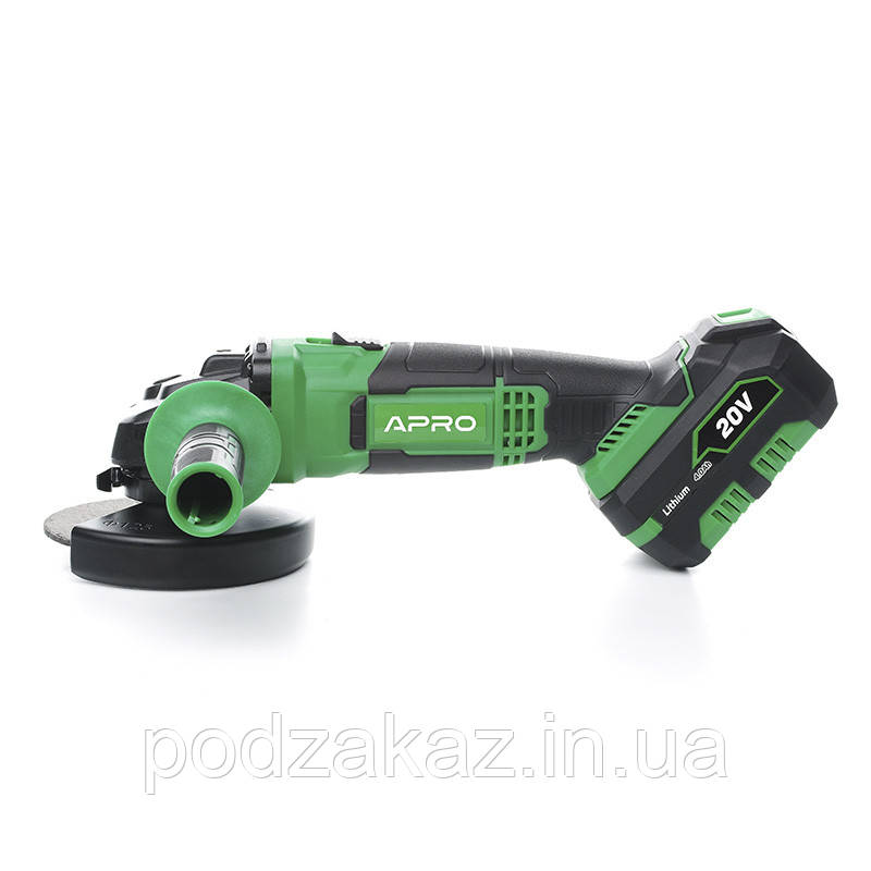 Кутошліфувальна машина (болгарка) APRO 20 В 125 мм 4 А 20 AG 1 АКБ ЗП кейс HLZ, фото 1