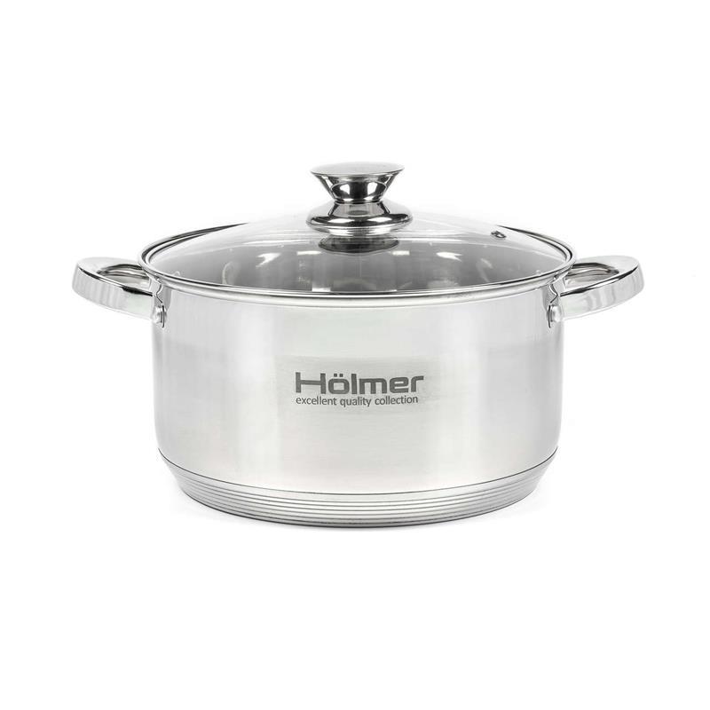 Каструля з кришкою Holmer (CR-12560-SS)