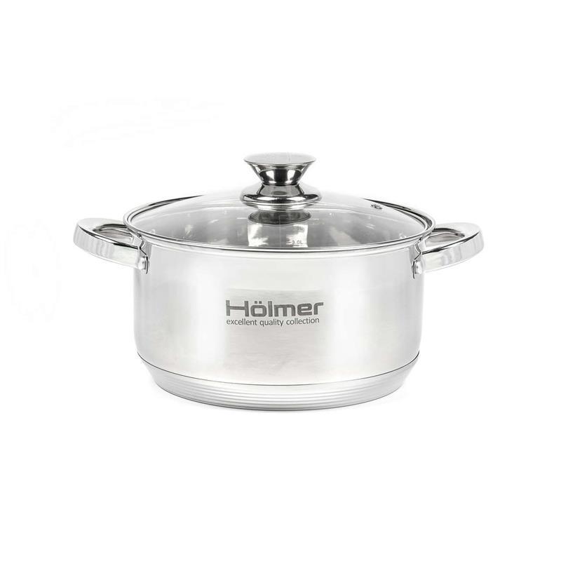 Каструля з кришкою Holmer (CR-12550-SS)
