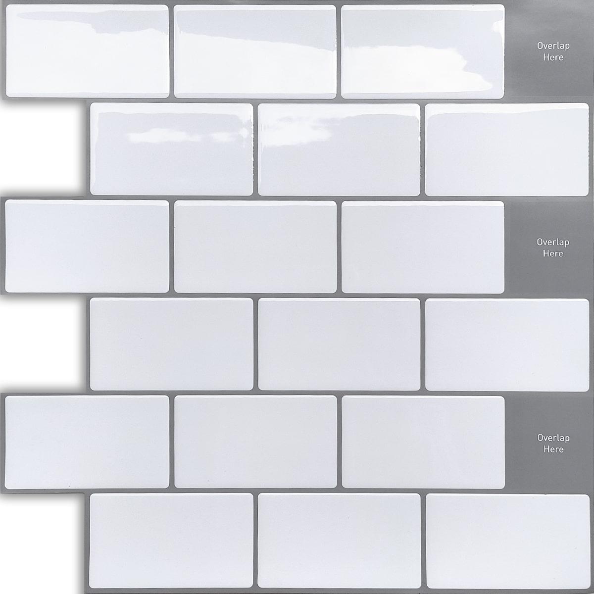 Самоклеюча поліуретанова плитка біла цегла 305х305х1мм (D) SW-00001193, фото 1