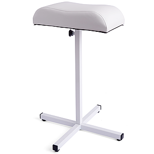 Підставка для педикюру, чотиринога на білій ніжці з подушкою, біла