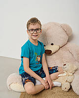 Детская пижама на мальчика с шортами размер 3-4, 5-6, 7-8.