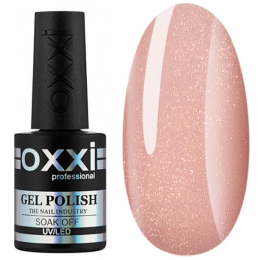Камуфлююча база для нігтів Oxxi Professional Cover Base №10 із шимером, 10мл, фото 1