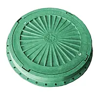 Люк пластмассовый легкий №4 (зелёный) с замком