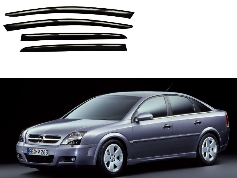 Дефлектори вікон вітровики для Opel Vectra C хітчбек 2002-2008 (скотч) VIP, фото 1