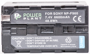 Акумулятор PowerPlant Sony LED NP-F960 6600mAh, фото 1