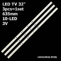 LED подсветка TV 32" LE32A7100L LT-32C461 LC320DXY LK315T3MB87 LK315T3HB94 ST3151A05 V320BJ7, V320BJ7-PE1 1шт.