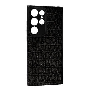Чохол Leather Case для Samsung S23 Ultra Кроко