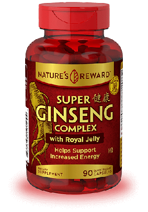 Комплекс женьшеню Nature’s Reward Super Ginseng Complex Plus Royal Jelly 90 капс., фото 2