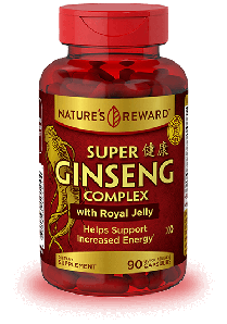 Комплекс женьшеню Nature’s Reward Super Ginseng Complex Plus Royal Jelly 90 капс.