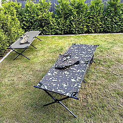 Збільшена Українська розкладачка ХL армійська похідна НАТО зелена, витримує до 250 кг