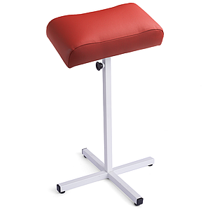 Підставка для педикюру, чотиринога на білій ніжці з подушкою, червона